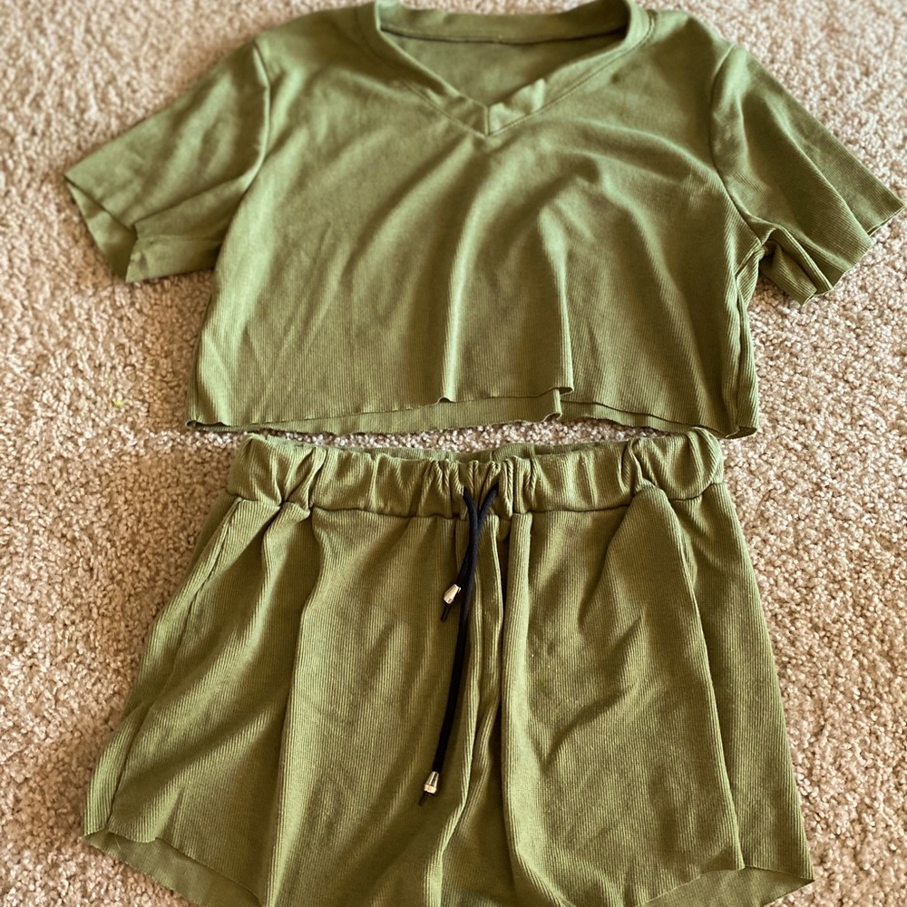 Olive Green Two Piece